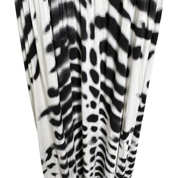 FELICITY & COCO Jersey High Low Maxi Dress Red Black Spaghetti Strap V-Neck Sz S - Picture 7 of 10